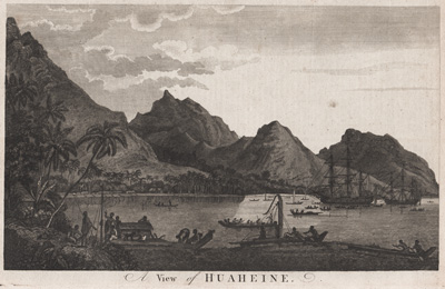 View of Huaheine Tahiti